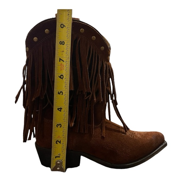 ❌SOLD❌ NWOT Shyanne Fringe Leather Suede Boots Brown Girls Sz 2 - Picture 10 of 12